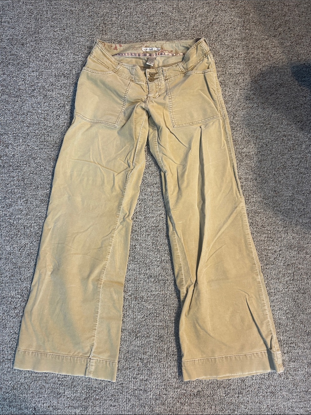 Abercrombie & Fitch Wide-Leg Tan Utility Pants